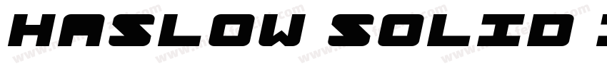 haslow Solid Italic字体转换